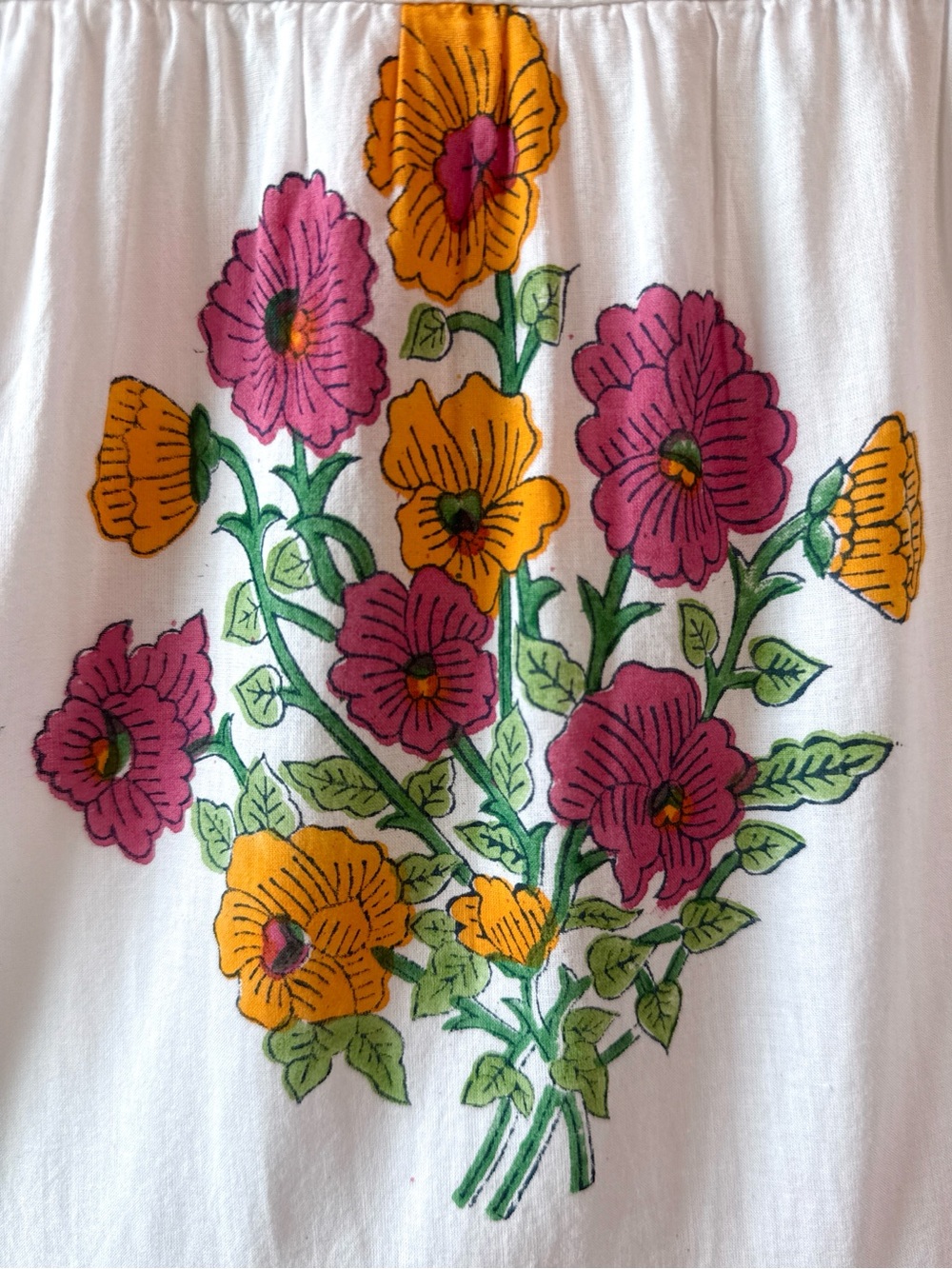 Victoria Dunn King Street Posies Floral Maxi Dress Cotton White Orange Pink XL - Picture 7 of 12